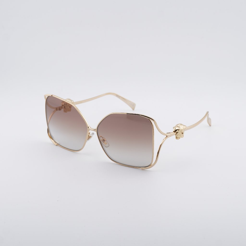 Versace Ve2288 1002b8 Sunglasses Gold Square Frame, Brown Gradient Lenses